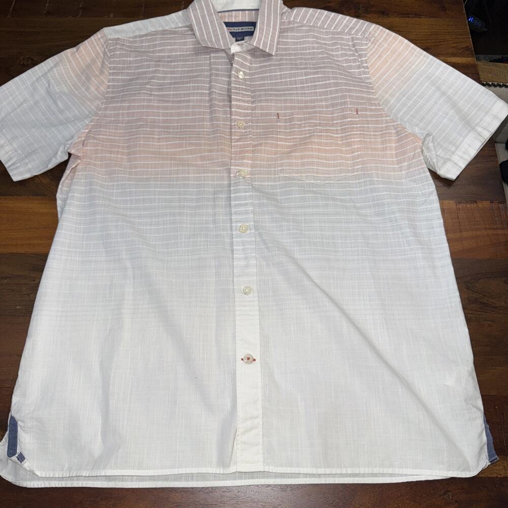 32 Bar Blues Men’s L Relaxed Black Button Down Shirt 100% Cotton